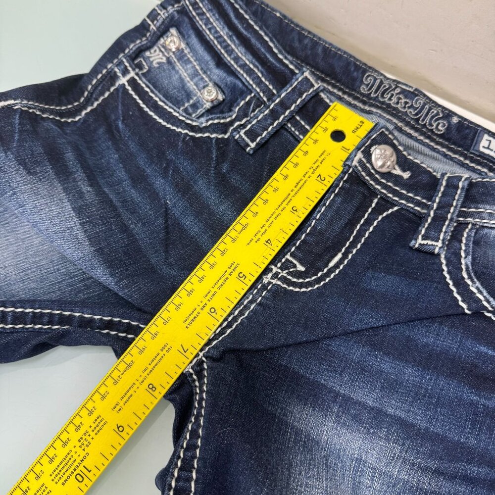 Miss Me Jeans Girls Size 12 Skinny Y2K Stretch Rhinestone Low Rise 26 W 27 L - Picture 10 of 11